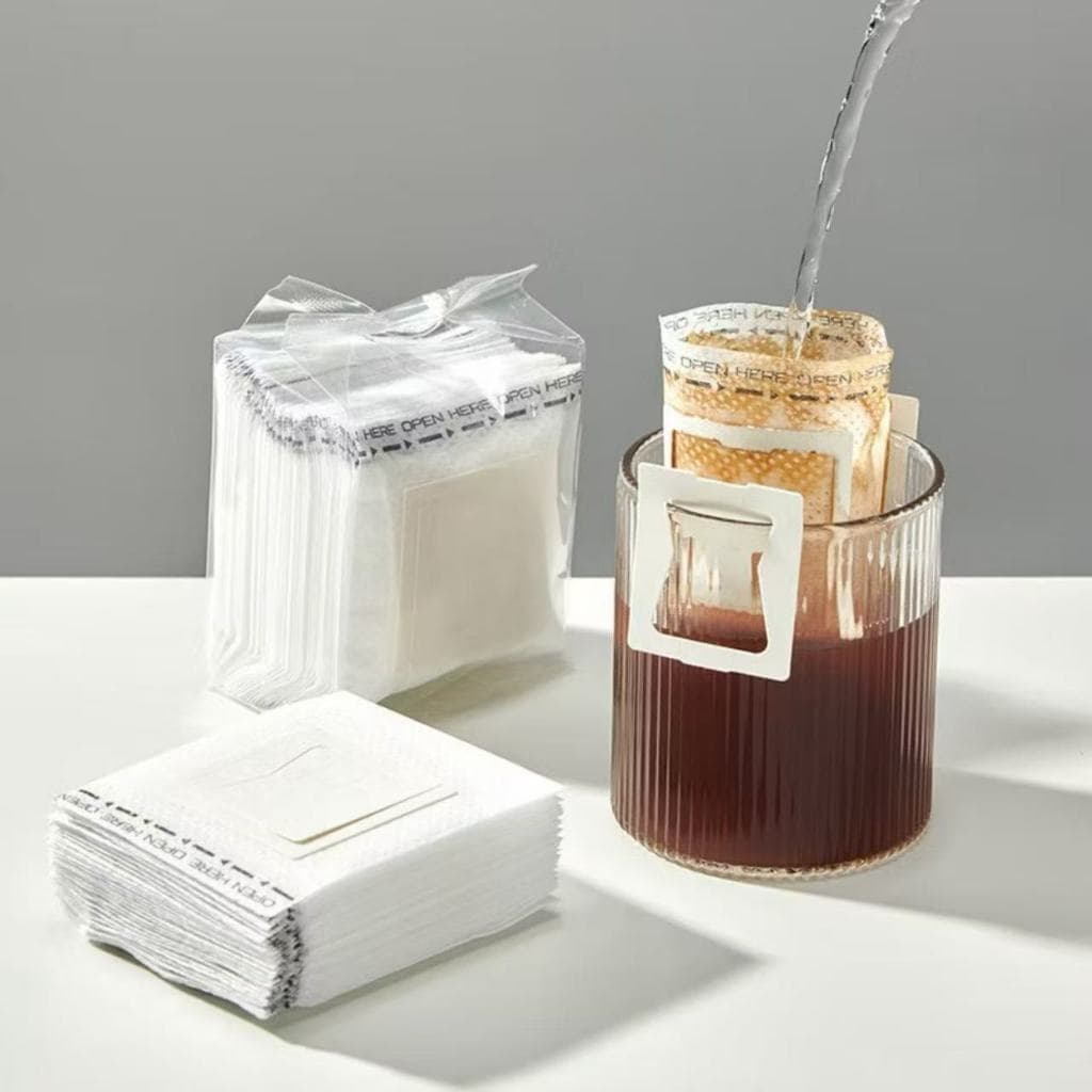 Filtro de Café Portátil 50PCS Saco Filtrante Coador Pequeno Mini Coador Envelope