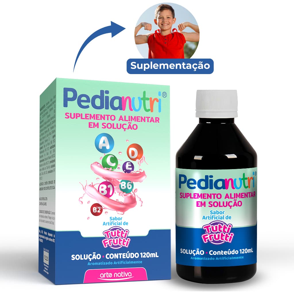 Pedianutri Suplemento Vitamina Infantil Kids Para Crianças 120ml Tutti-Frutti Arte Nativa
