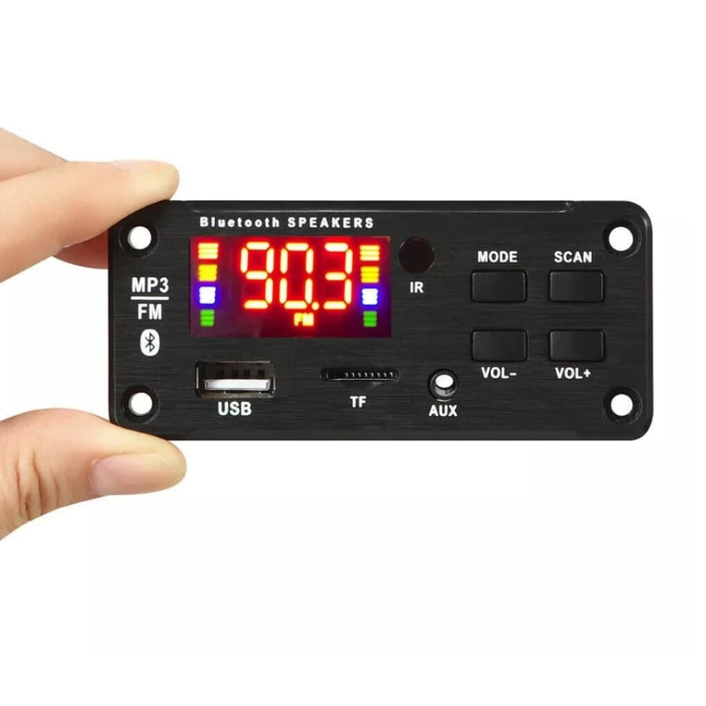 Decodificador Bluetooth 5.0 MP3 Decodificador De 50W Placa Decodificadora MP3 FM 12V Leitor De USB