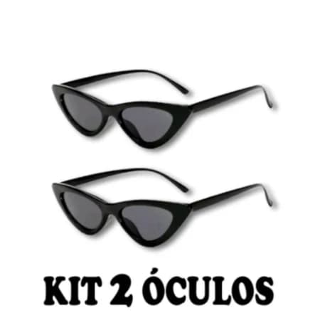 Kit 2 Óculos De Sol Retrô com Gatinho UV400