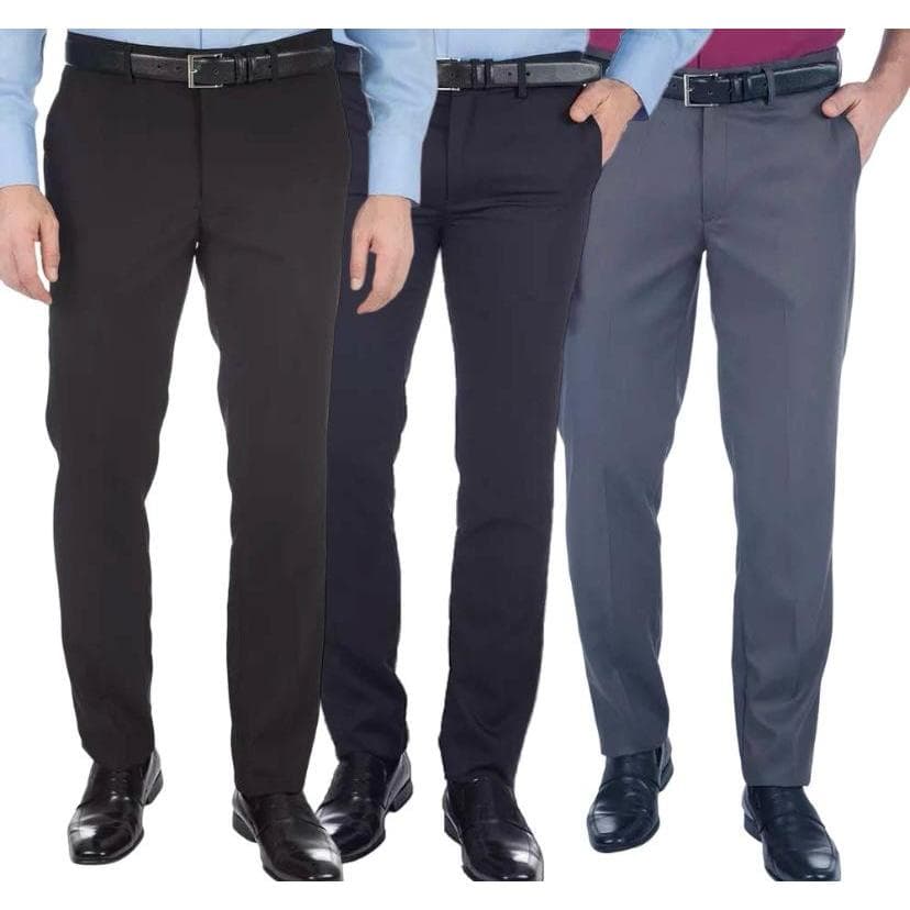 Kit C/3 Calças Social Masculina Oxford Premium