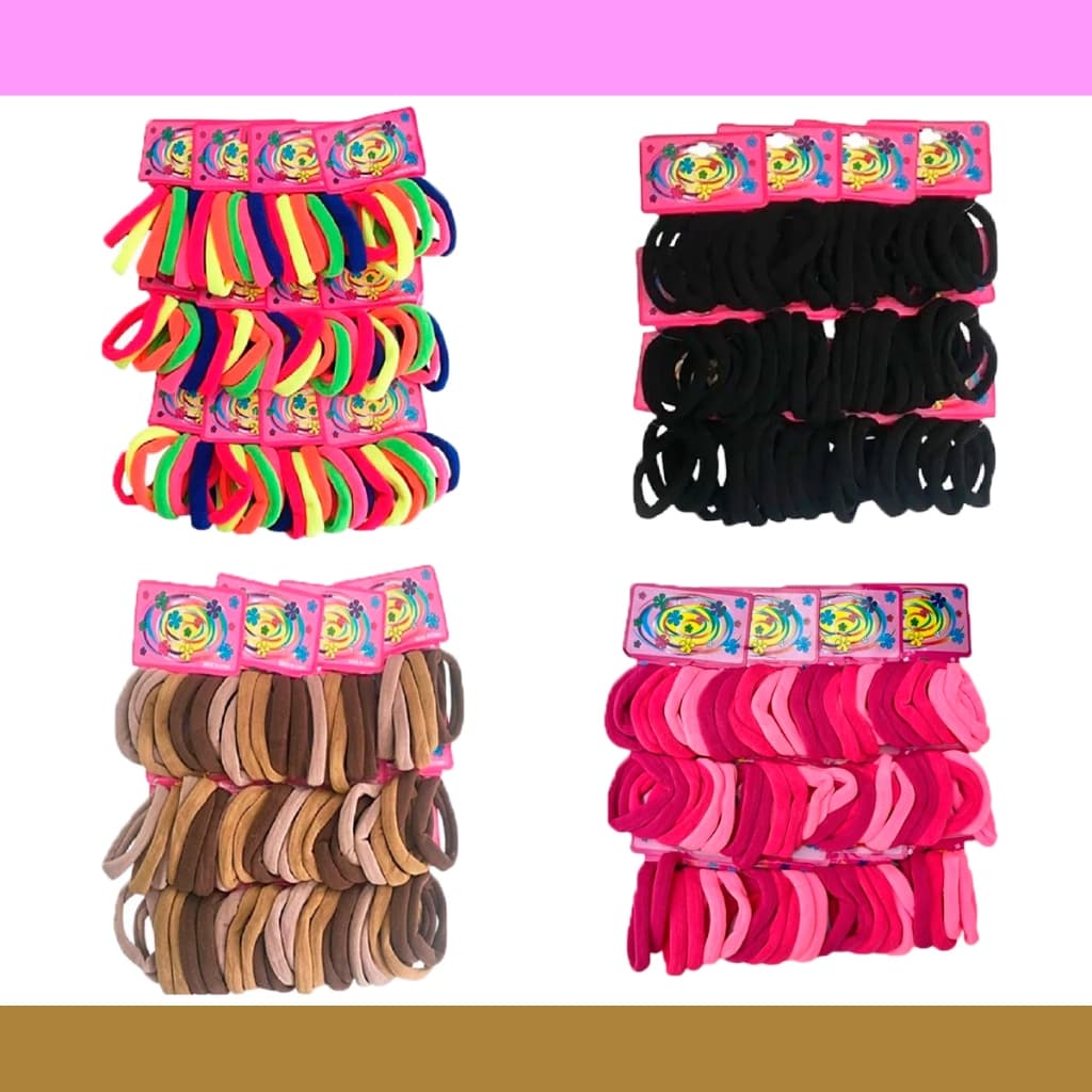Xuxinha de Cabelo Kit 6 a 144 Unidade Elástico Cabelo Rabico