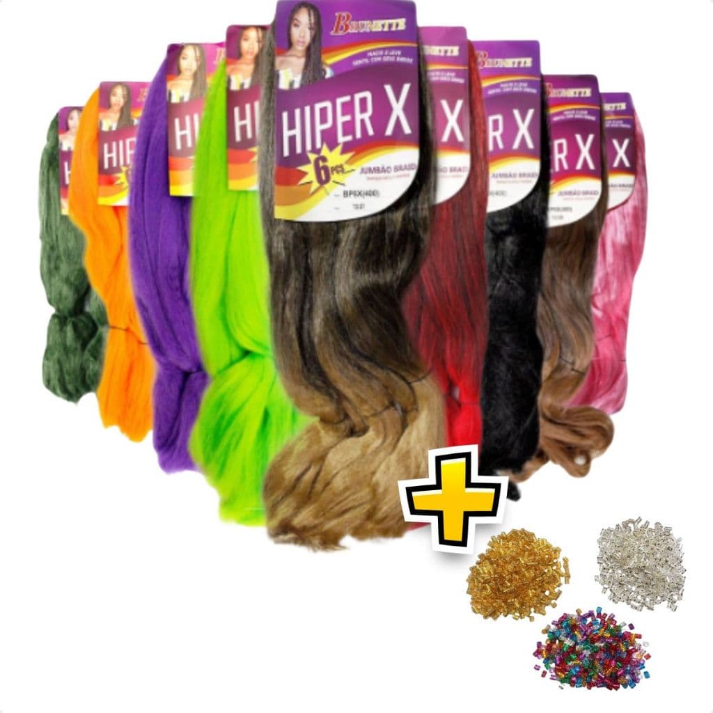 Cabelo Jumbo Jumbão Box braid | HiperX, SuperX, King Jumbão e african  400gramas +  Anéis