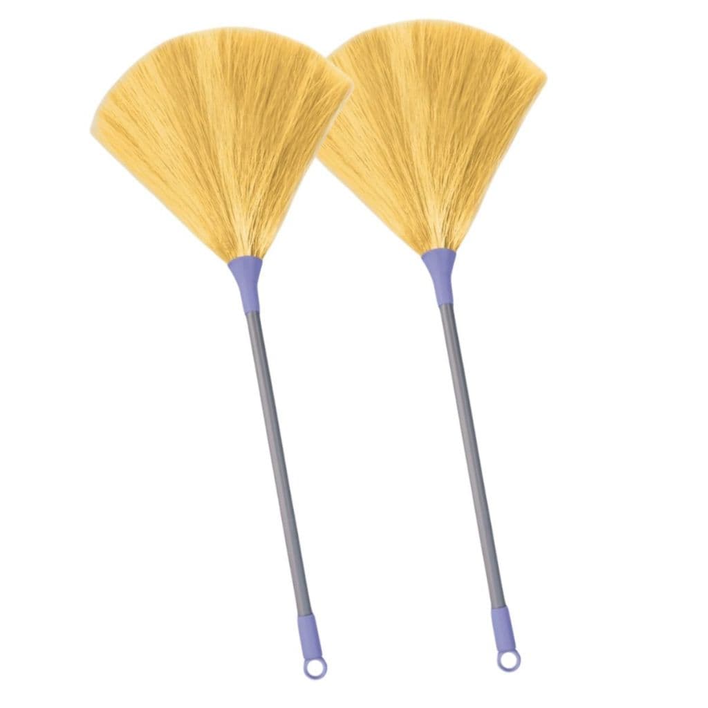 Kit 2 Espanadores Pó Fibra 30 Cm Limpa Poeira Moveis Casa