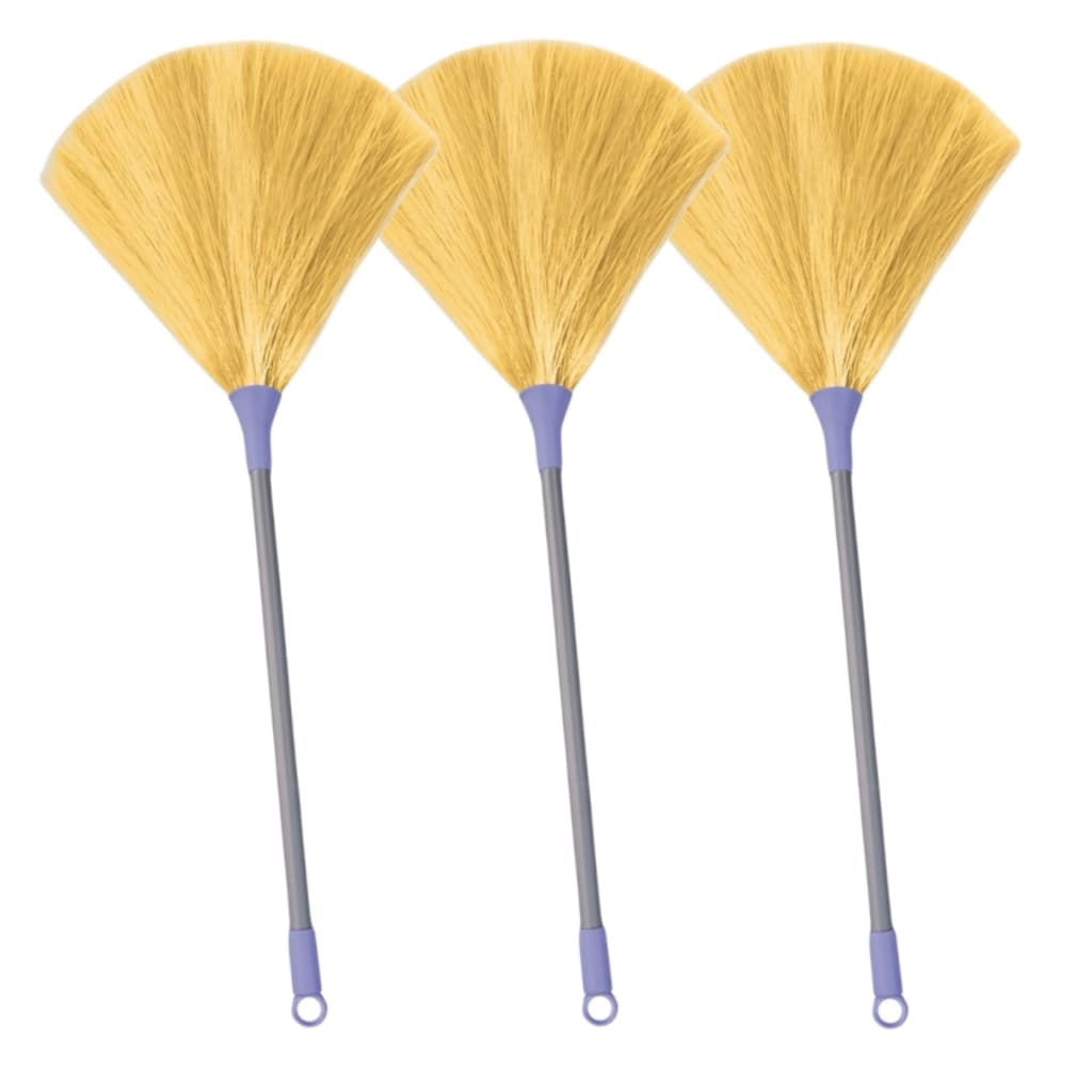 Kit 3 Espanadores Pó Fibra 30 Cm Limpa Poeira Moveis Casa