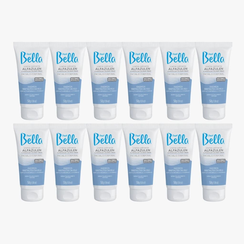 Kit Creme Calmante Alfazulen 50g 10 Unidades Depil Bella