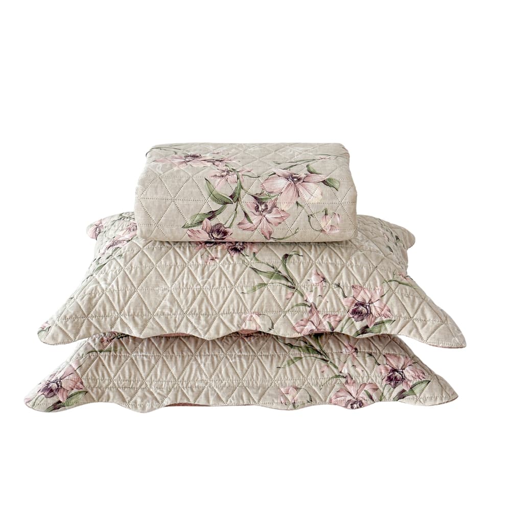 Kit Cobre Leito Colcha King 3Pç Dupla Face 150 Fios Itália