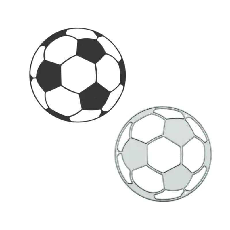 Faquinha de corte e relevo scrapbook| bola de futebol| matriz de metal