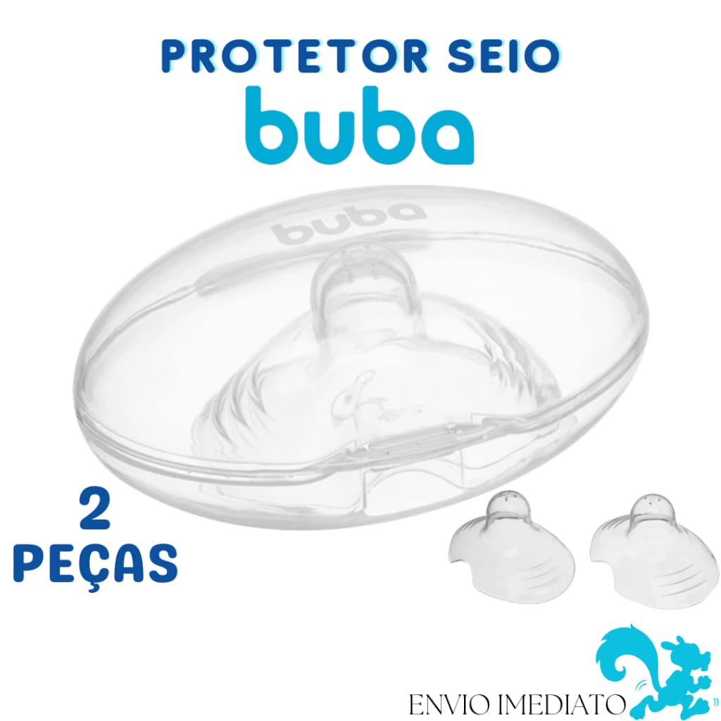 Protetor Silicone seio Para amamentação Mamilo Bico Seio Peito Original Buba 2 unidades