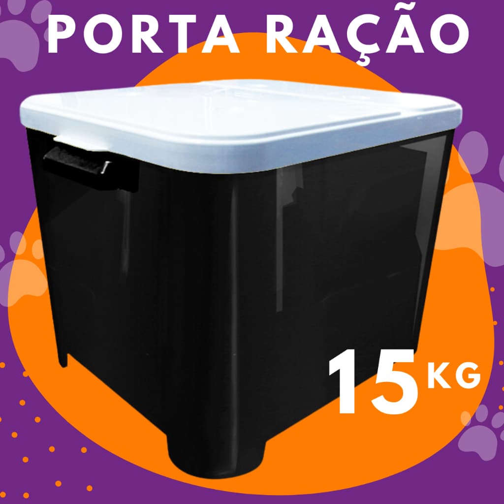 Porta Ração de 15kg Para cachorro e Gatos Pet Ultra Resistente Qualidade