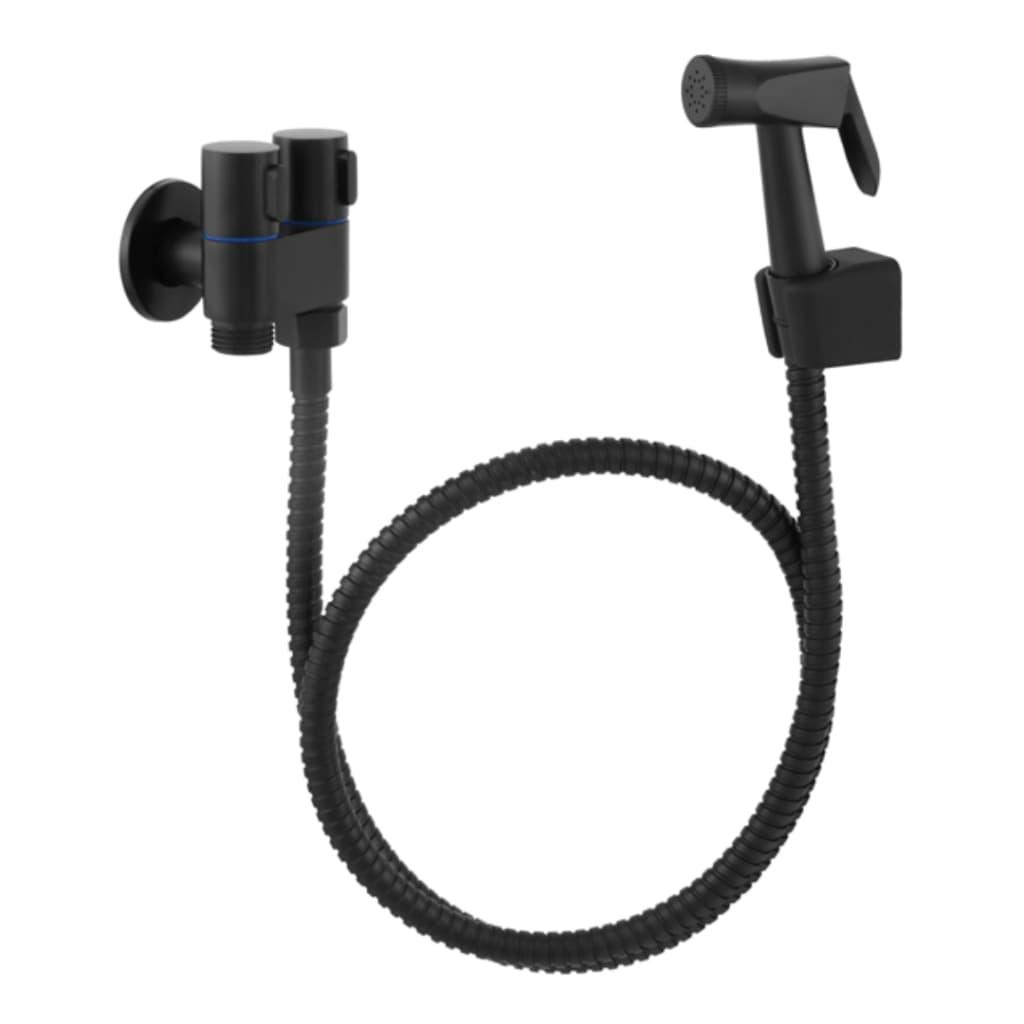 Ducha Higiênica Completa Metal Registro 2 Saídas Preta - Gatilho Metal ou Gatilho ABS