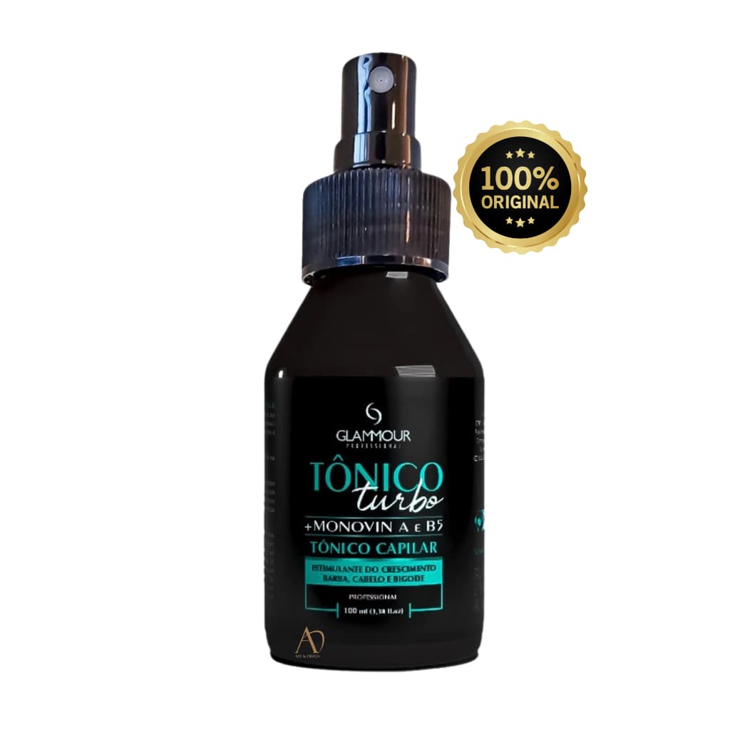 Tônico Capilar Turbo Acelera o Crescimento e Fortalecimento do Cabelo Barba e Sobrancelhas