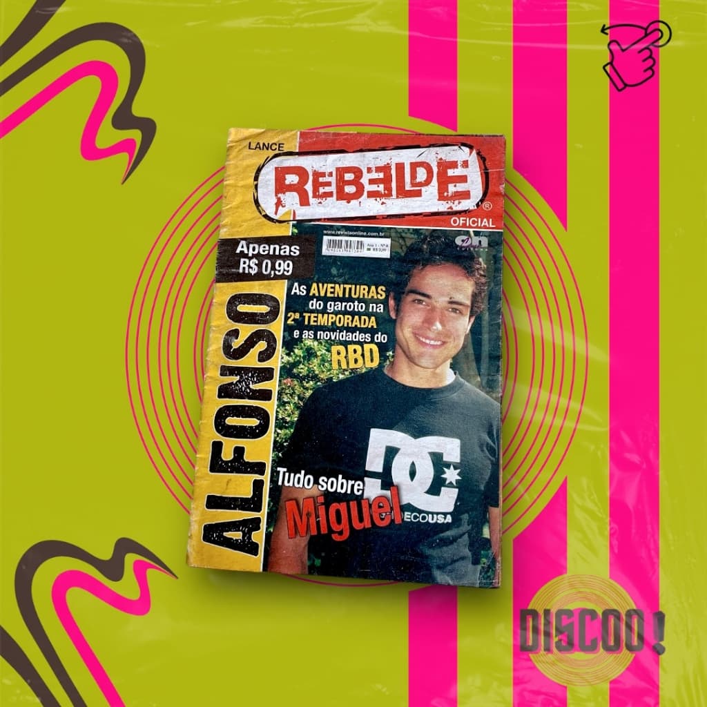 Revista Pôster Lance Rebelde | ALFONSO - Tudo Sobre Miguel