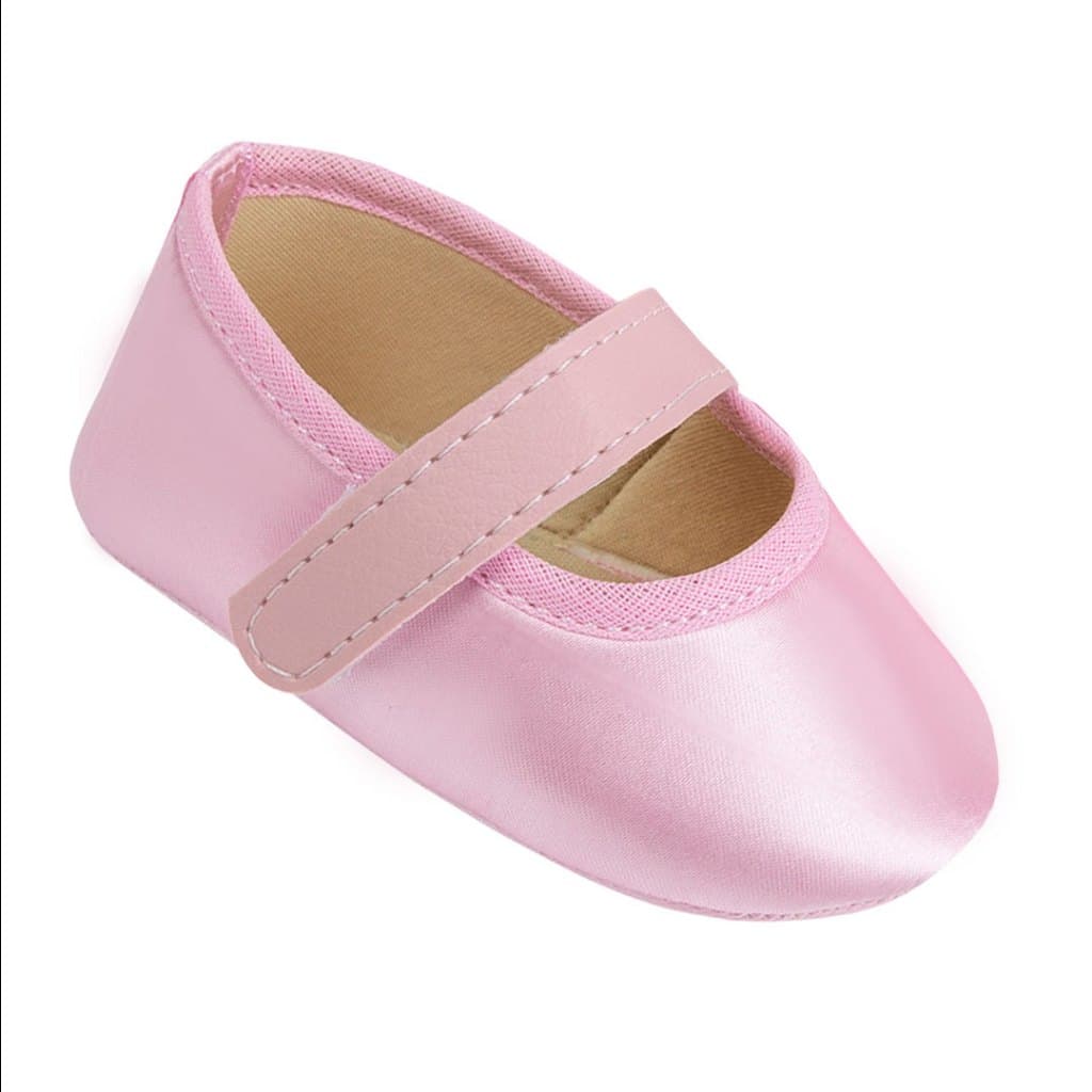 Sapatinho Rosa Bebê Sapatilha Para Customização Velcro Modelo Boneca Rosa Bebê