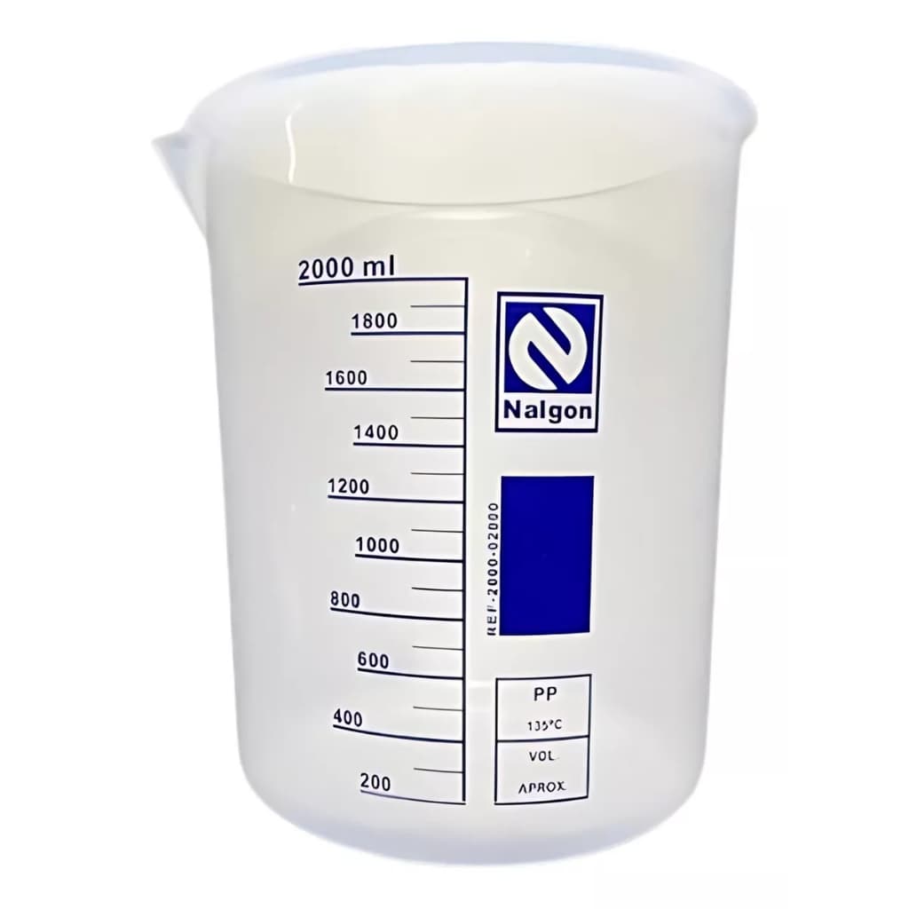 BECKER DE PLASTICO GRADUADO 2000ML - FORMA BAIXA