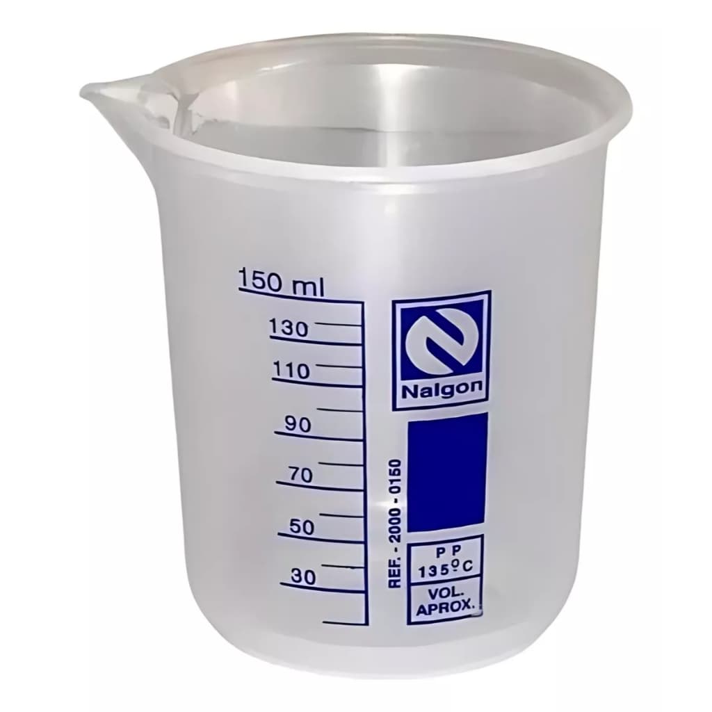 BECKER DE PLASTICO GRADUADO 150ML - FORMA BAIXA