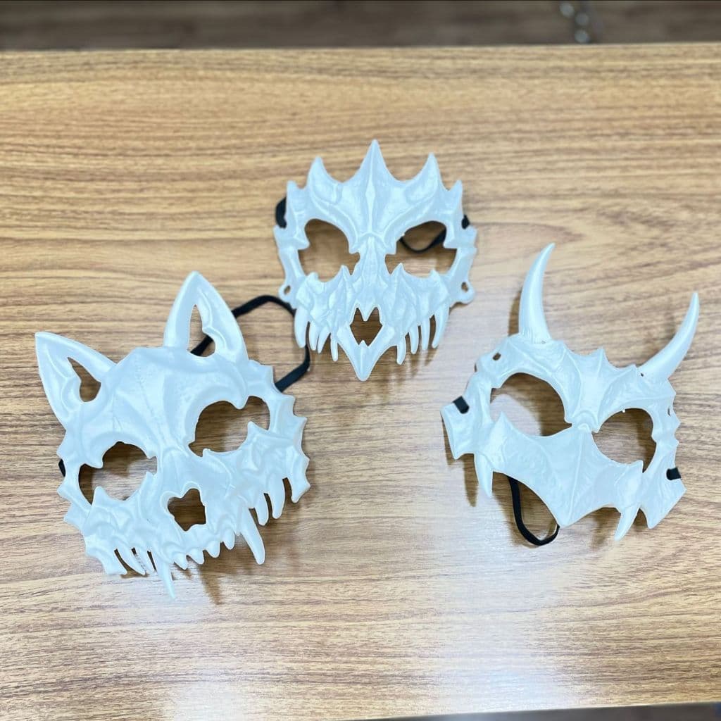 Mascara de osso de plástico para fantasia