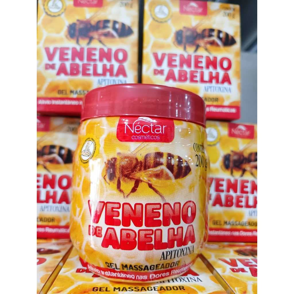 Gel Massageador Veneno De Abelha Néctar Cosmeticos 200g Original Extra Forte - Pomada Uni