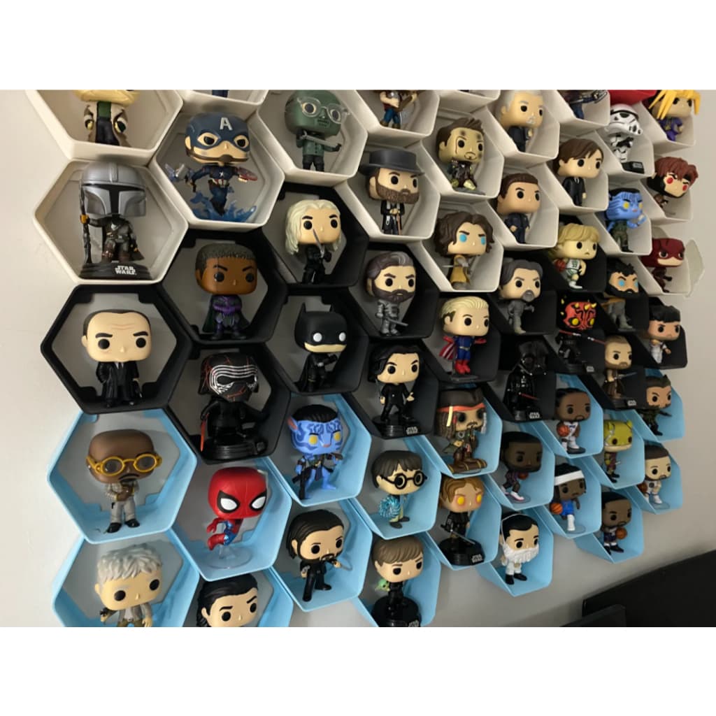 Suporte prateleira nicho colmeia decorativo para Funko Organizador Expositor
