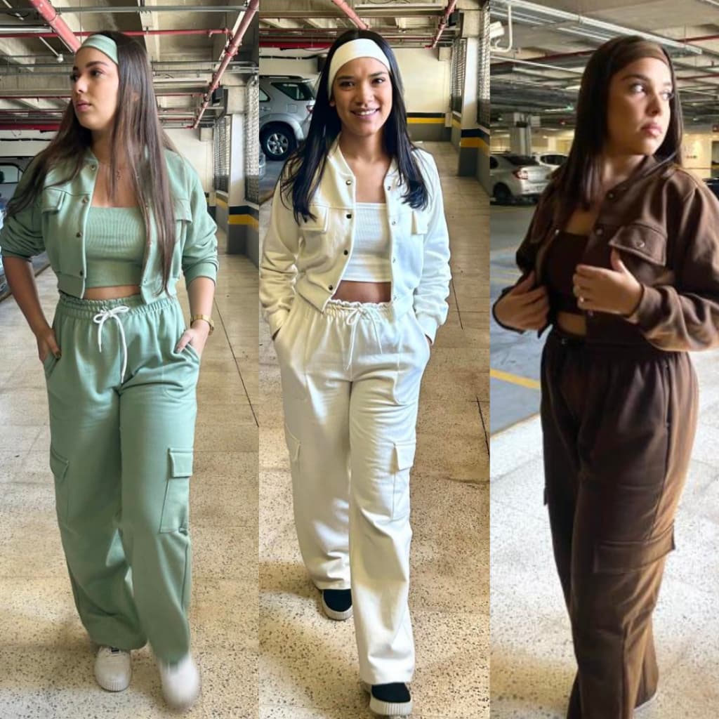 Conjunto Moletom Feminino Flanelado