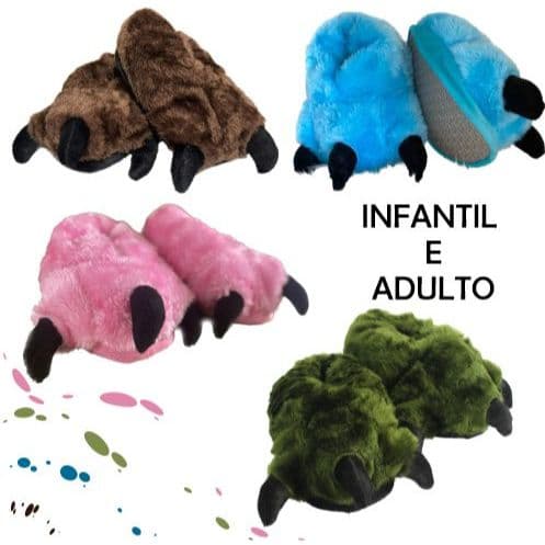 PANTUFA DE GARRA 3D PÉ DE MONSTRO OU DINOSSAURO
