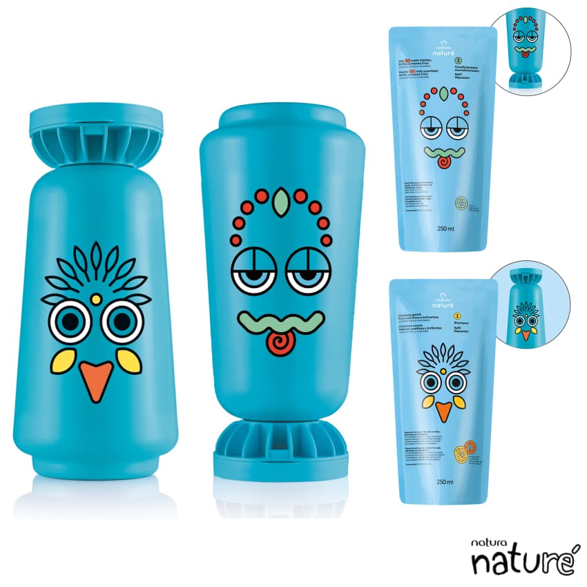 Natura Naturé Cabelos Lisos e Ondulados: Shampoo e Condicionador 250ml (Regular ou Refil)