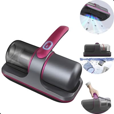 Aspirador Portátil Anti-ácaro Esterilização Higienização Luz Uv Portátil Sem Fio LUATEK