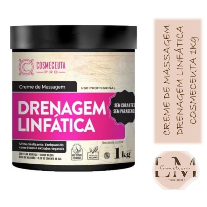 Creme de Massagem Cosmeceuta Drenagem Linfatica 1kg
