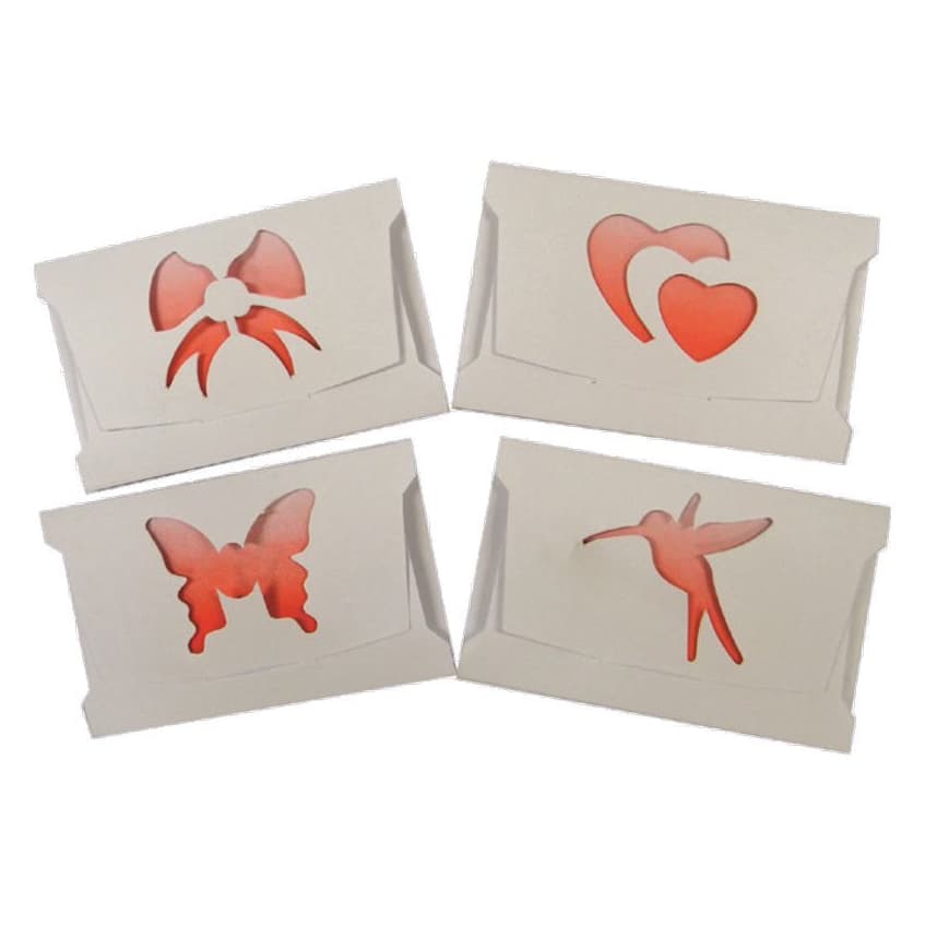 Kit 10/20/50 Cartão Dobrável Vazado Vermelho, Xingó.