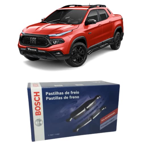 Jogo de Pastilha de Freio Dianteira Bosch Fiat Toro 2017 a 2023