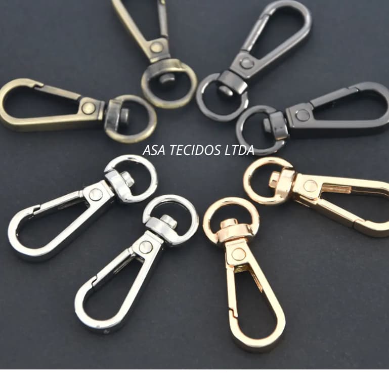 Mosquetão Chaveiro Gancho Fecho Para Bolsas e Artesanatos