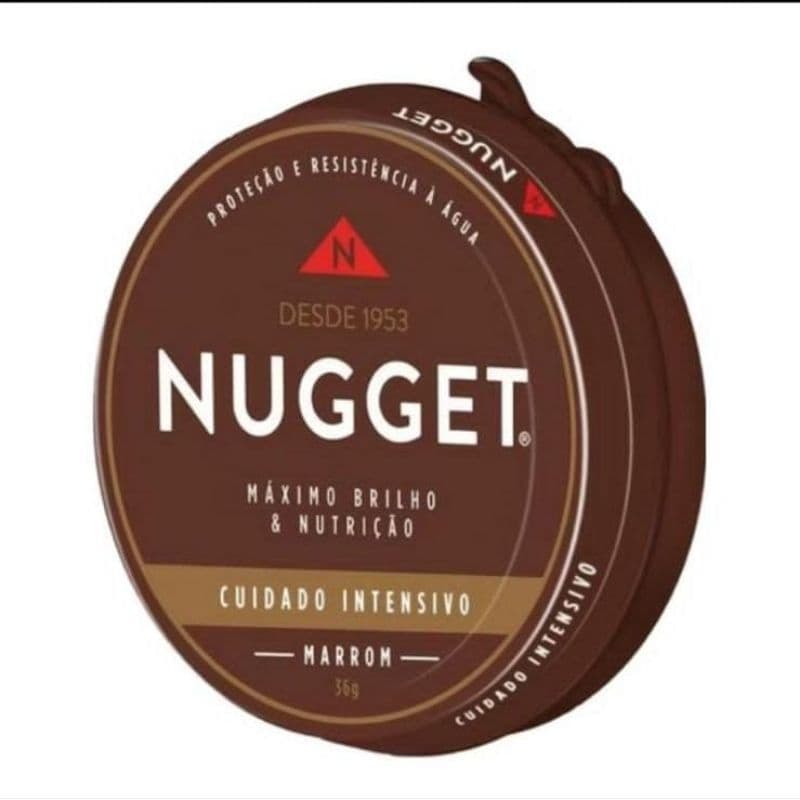 Nugget pasta Marrom Peso/Liq 36g / Graxa em pasta lata marrom.