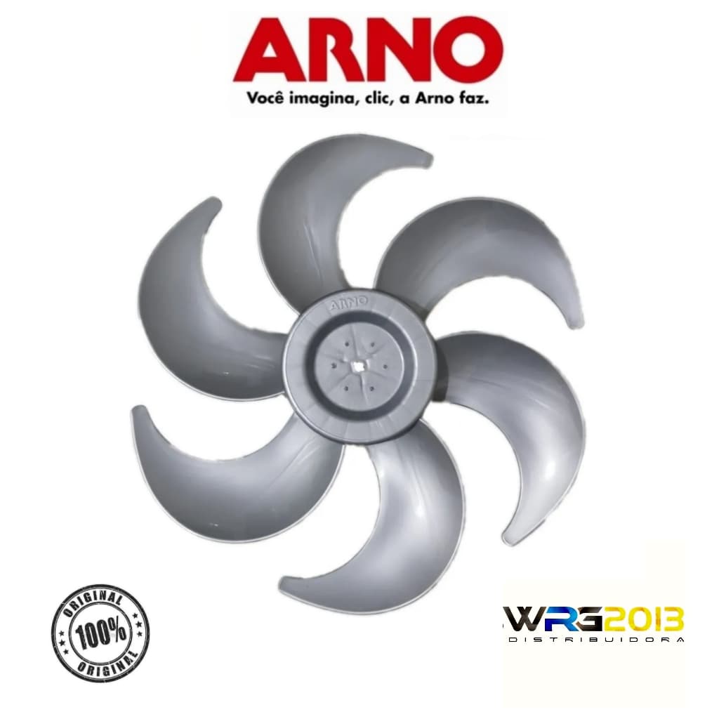 Hélice Ventilador Arno Turbo Silencio 6 Pás 30cm Vf30 Original Prata