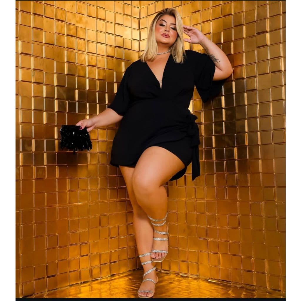 MACAQUINHO PLUS SIZE FEMININO FEMININA SHORT SAIA  LEVE SOLTINHO LUXO ELEGANTE