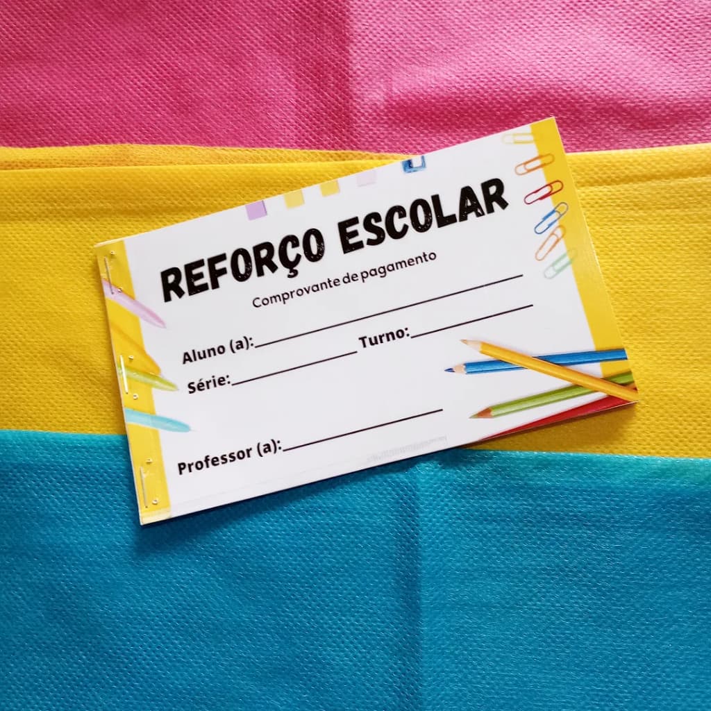 Carnês de reforço escolar - Capa Mole com 12 folhas - SEM PERSONALIZAÇÃO