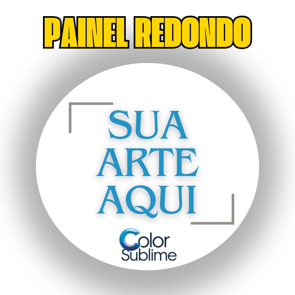 Painel Redondo Sua Arte Aqui Tecido Sublimado 1,50