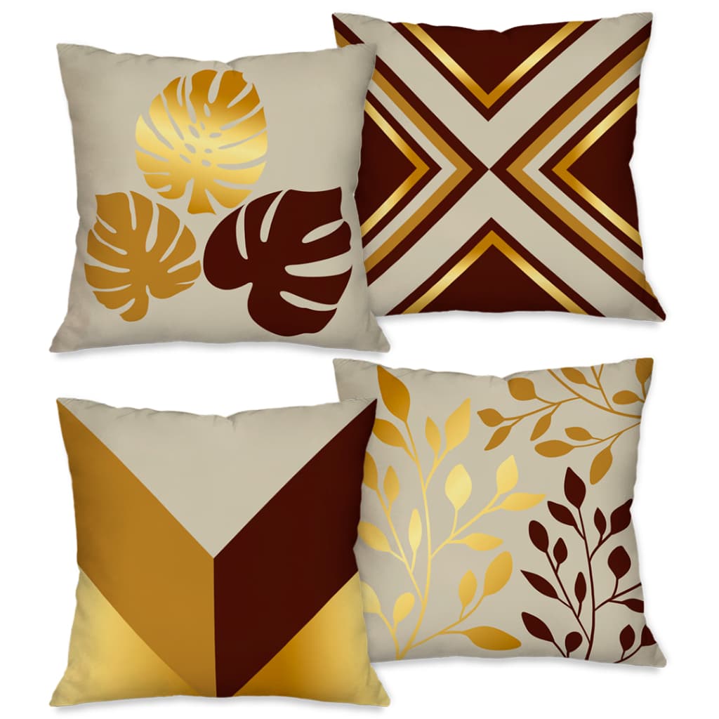 Kit com 4 Capas para Almofadas Decorativas 45X45cm Home - Sofá