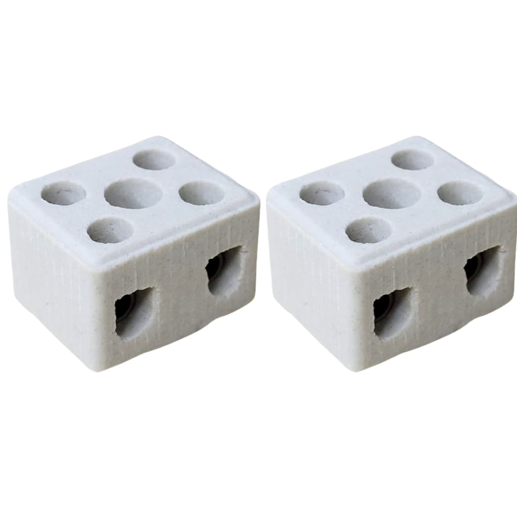 Kit com 2 Conector Chuveiro Cerâmica/porcelana 2 Polos 10mm