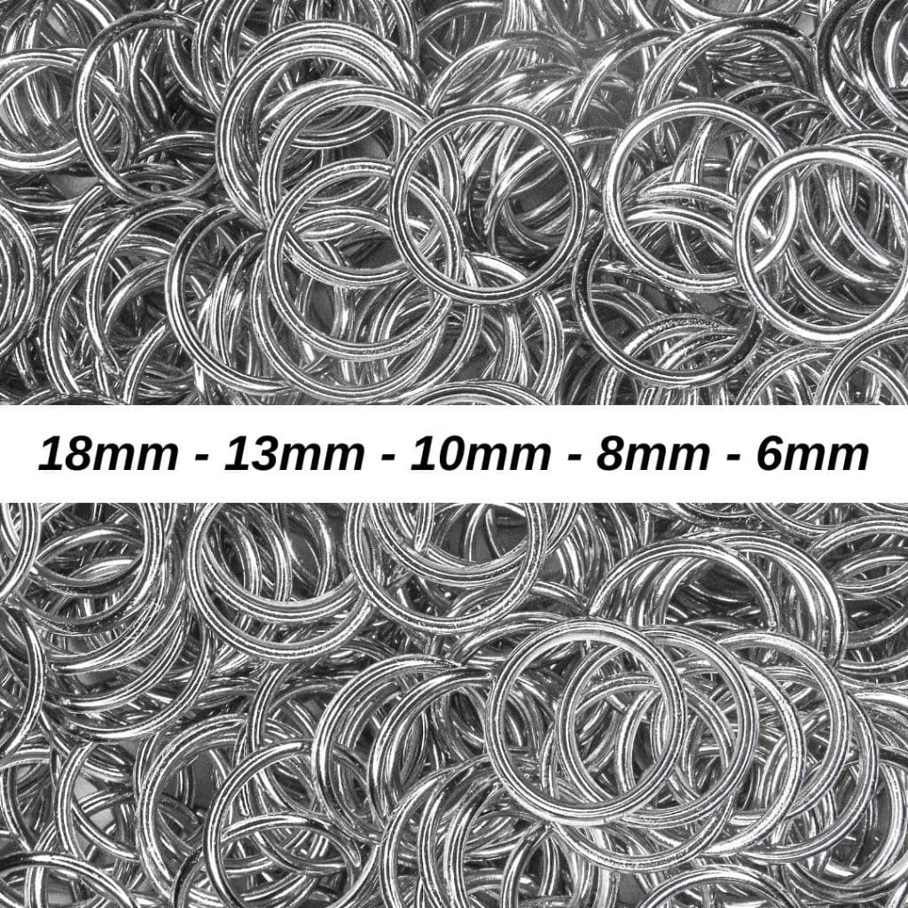 Argola de metal para alça de sutiã 100 unidades