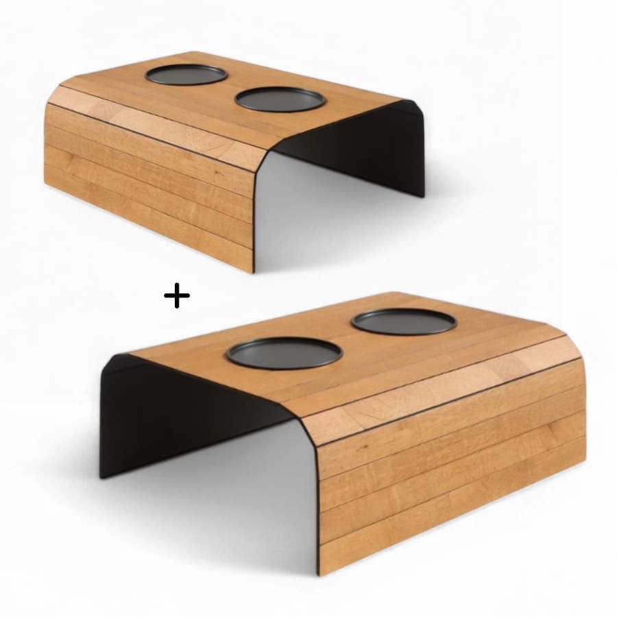 Bandejas De Sofá Kit 2 Unidades Porta Copos Decoração Moderna