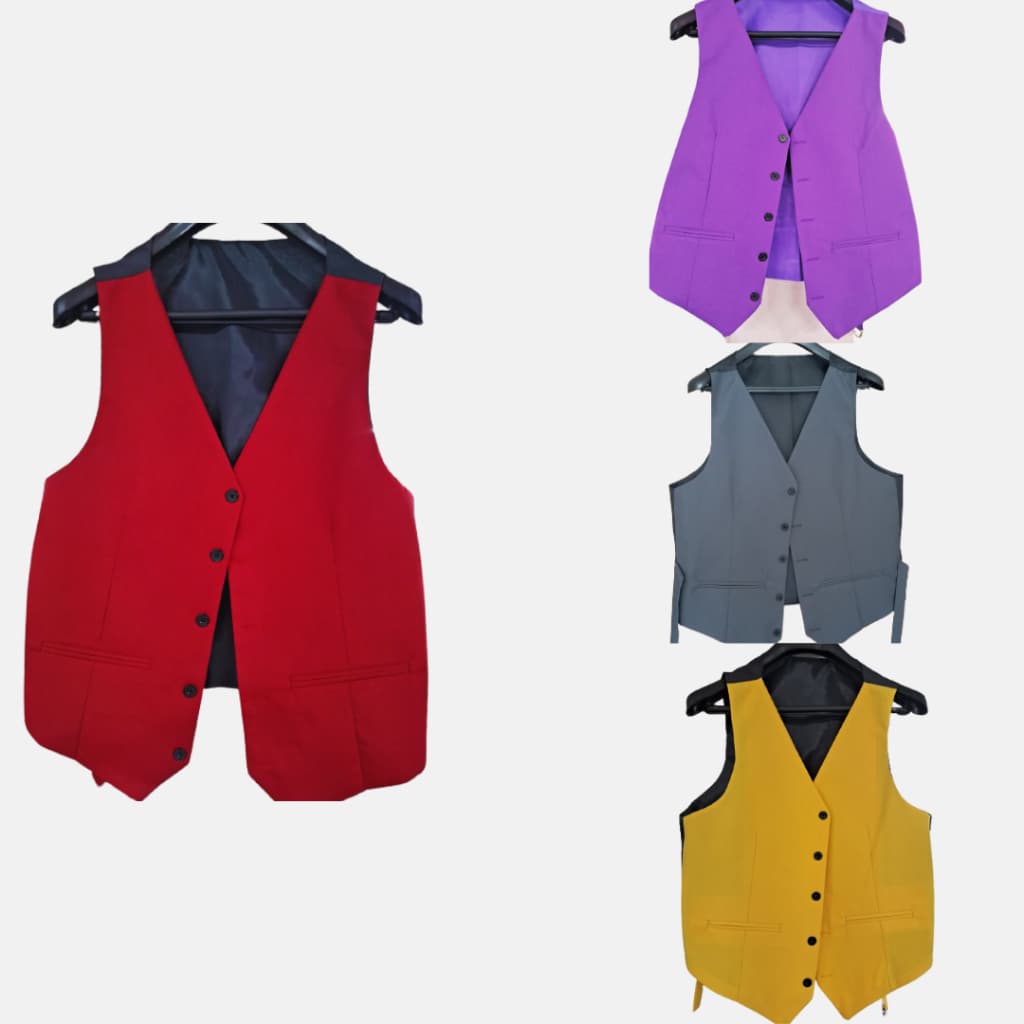 Colete Social Masculino Alfaiataria Lançamento. As costas foram confeccionadas em forro. Não é de tecido