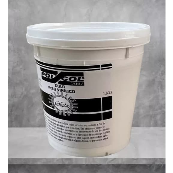 Balde 1kg Cola Para Piso Vinilico - Instalação Manta Vinilica, Super Adesiva, Sem cheiro e atóxica