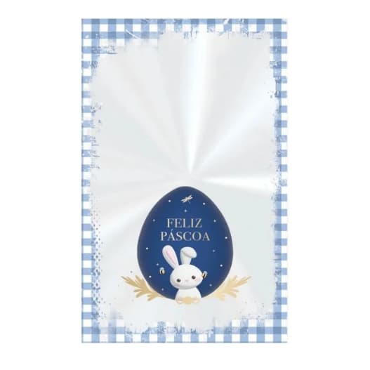 Saco Celofane Transparente  Páscoa 11cm x 19,5cm 50 Unidades - Cromus