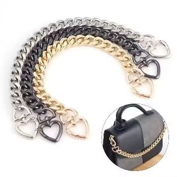 Alça Para Bolsa 50Cm  Com Mosquetão Coração