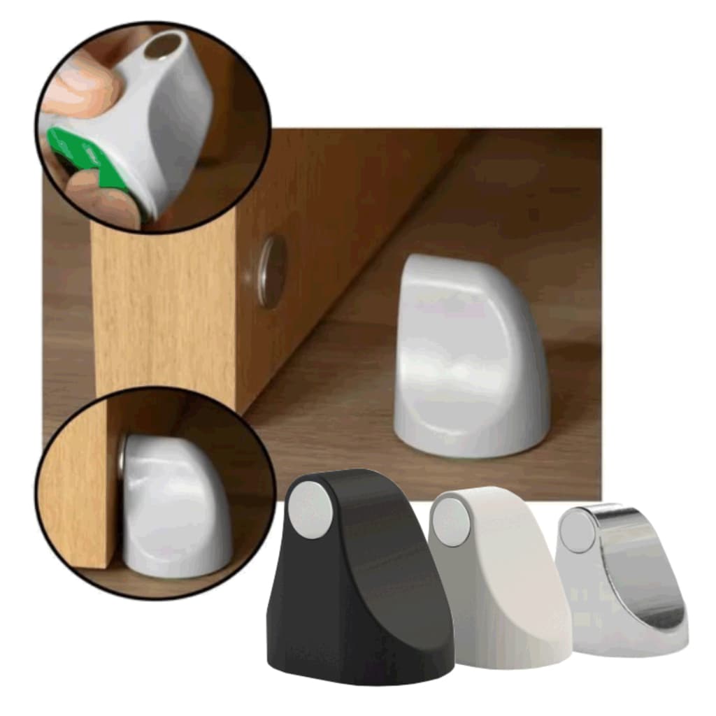 Prendedor Porta Magnético Imã Fixador Adesivo Prático Cores Trava Porta Batente Segura Batida Porta