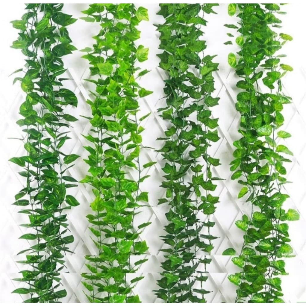 10 Metros Hera Verde Planta Artificial Trepadeira Ramas Folhagem Pendente