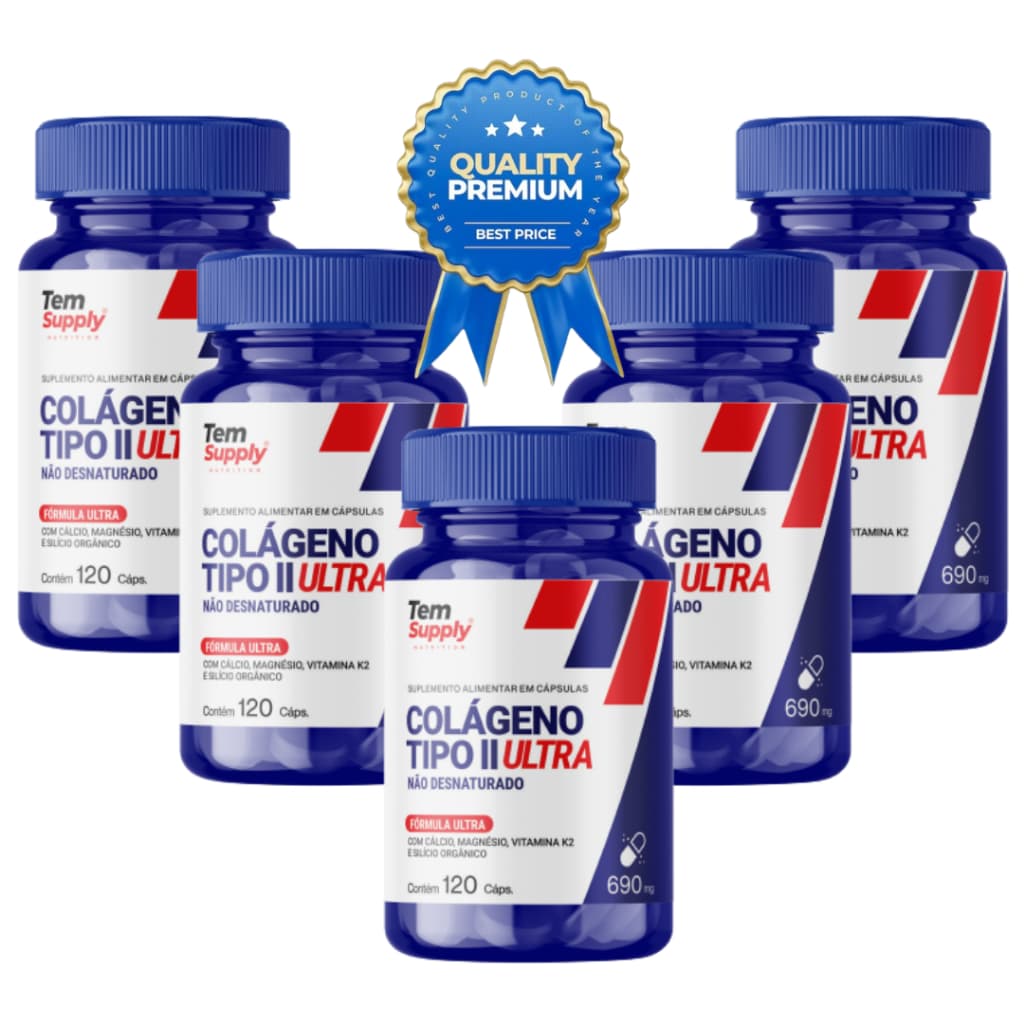 Kit Colágeno Tipo 2 Ultra 40mg 600 Cáps Produto Premium