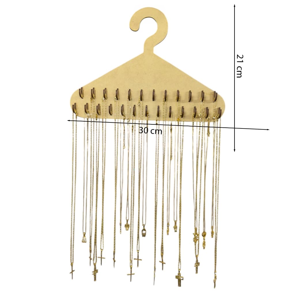 Lançamento Imperdível Cabide Porta Colar Prático para Organização Perfeita de Joias Fabricado em MDF