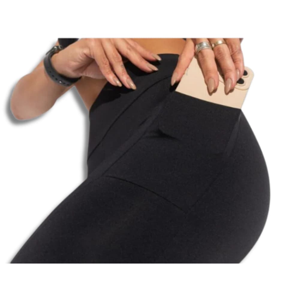 Calça legging fitness com bolso academia crossfit beach tennis