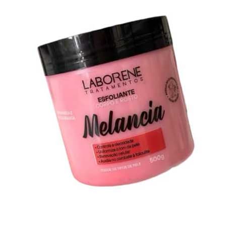 Esfoliante Corpo e Rosto Melancia  Skincare Laborene 500g Auxilia no Clareamento de Áreas Escuras